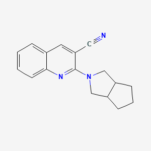 molecular formula C17H17N3 B2523130 2-(3,3a,4,5,6,6a-Hexahydro-1H-cyclopenta[c]pyrrol-2-yl)quinoline-3-carbonitrile CAS No. 1546949-08-9