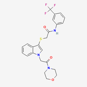 2-((1-(2-morpholino-2-oxoethyl)-1H-indol-3-yl)thio)-N-(3-(trifluoromethyl)phenyl)acetamide