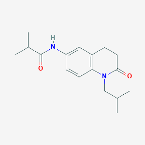 molecular formula C17H24N2O2 B2523151 N-(1-isobutyl-2-oxo-1,2,3,4-tetrahydro-6-quinolinyl)-2-methylpropanamide CAS No. 941905-91-5