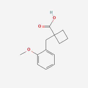 molecular formula C13H16O3 B2523159 1-(2-Methoxybenzyl)cyclobutanecarboxylic acid CAS No. 1439902-86-9