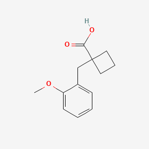 molecular formula C13H16O3 B2523159 Acide 1-(2-méthoxybenzyl)cyclobutanecarboxylique CAS No. 1439902-86-9