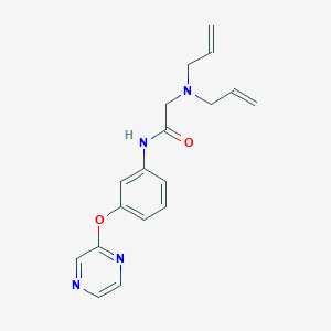 molecular formula C18H20N4O2 B2523162 N-[3-(2-pyrazinyloxy)phényl]-2-(diallylamino)acétamide CAS No. 866157-11-1