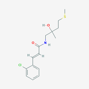 molecular formula C15H20ClNO2S B2523173 (E)-3-(2-氯苯基)-N-(2-羟基-2-甲基-4-(甲硫基)丁基)丙烯酰胺 CAS No. 1396892-37-7