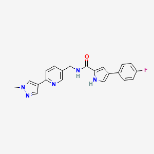 4-(4-fluorophenyl)-N-((6-(1-methyl-1H-pyrazol-4-yl)pyridin-3-yl)methyl)-1H-pyrrole-2-carboxamide