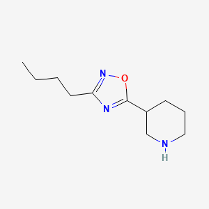 molecular formula C11H19N3O B2523183 3-Butyl-5-(piperidin-3-yl)-1,2,4-oxadiazole CAS No. 1245528-28-2