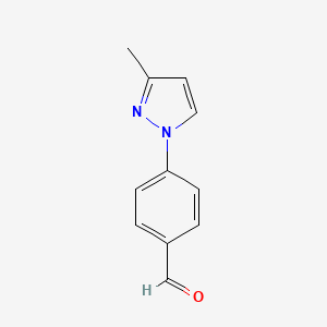 molecular formula C11H10N2O B2523184 4-(3-甲基-1H-吡唑-1-基)苯甲醛 CAS No. 79382-71-1