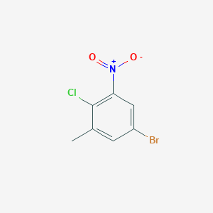 molecular formula C7H5BrClNO2 B2523188 5-溴-2-氯-1-甲基-3-硝基苯 CAS No. 1160573-73-8