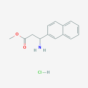 molecular formula C14H16ClNO2 B2523189 3-氨基-3-(萘-2-基)丙酸甲酯盐酸盐 CAS No. 133153-69-2