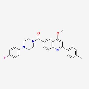 (4-(4-Fluorophenyl)piperazin-1-yl)(4-methoxy-2-(p-tolyl)quinolin-6-yl)methanone
