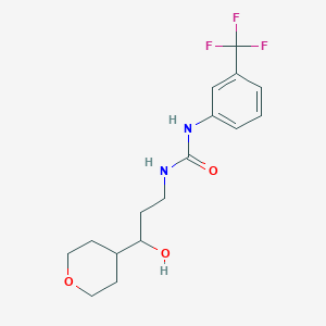 1-(3-hydroxy-3-(tetrahydro-2H-pyran-4-yl)propyl)-3-(3-(trifluoromethyl)phenyl)urea