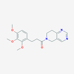 molecular formula C19H23N3O4 B2523196 1-(7,8-二氢吡啶并[4,3-d]嘧啶-6(5H)-基)-3-(2,3,4-三甲氧基苯基)丙-1-酮 CAS No. 1796946-63-8