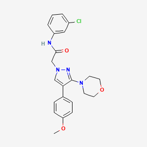 molecular formula C22H23ClN4O3 B2523197 N-(3-chlorophenyl)-2-(4-(4-methoxyphenyl)-3-morpholino-1H-pyrazol-1-yl)acetamide CAS No. 1286720-47-5