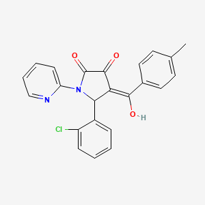molecular formula C23H17ClN2O3 B2523200 5-(2-chlorophenyl)-3-hydroxy-4-(4-methylbenzoyl)-1-(pyridin-2-yl)-1H-pyrrol-2(5H)-one CAS No. 307541-80-6