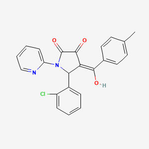 molecular formula C23H17ClN2O3 B2523200 5-(2-氯苯基)-3-羟基-4-(4-甲基苯甲酰)-1-(吡啶-2-基)-1H-吡咯-2(5H)-酮 CAS No. 307541-80-6