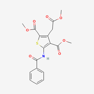 molecular formula C18H17NO7S B2523205 5-(苯甲酰氨基)-3-(2-甲氧基-2-氧代乙基)-2,4-噻吩二甲酸二甲酯 CAS No. 338393-19-4