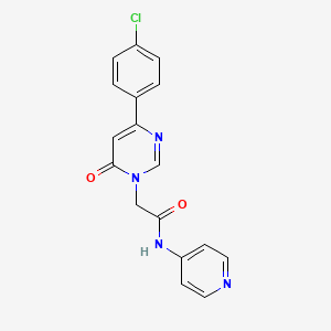 molecular formula C17H13ClN4O2 B2523206 2-(4-(4-chlorophenyl)-6-oxopyrimidin-1(6H)-yl)-N-(pyridin-4-yl)acetamide CAS No. 1207014-99-0