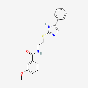 3-methoxy-N-(2-((5-phenyl-1H-imidazol-2-yl)thio)ethyl)benzamide