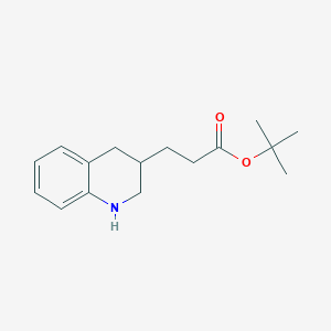 molecular formula C16H23NO2 B2523217 tert-Butyl 3-(1,2,3,4-tetrahydroquinolin-3-yl)propanoate CAS No. 2138427-63-9