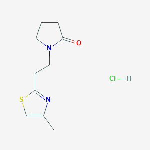 molecular formula C10H15ClN2OS B2523220 1-[2-(4-Methyl-1,3-thiazol-2-yl)ethyl]pyrrolidin-2-one hydrochloride CAS No. 1909305-51-6
