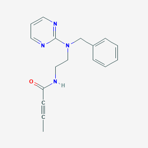 molecular formula C17H18N4O B2523221 N-[2-[Benzyl(pyrimidin-2-yl)amino]ethyl]but-2-ynamide CAS No. 2411263-63-1