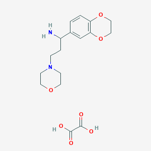 1-(2,3-Dihydro-1,4-benzodioxin-6-yl)-3-(morpholin-4-yl)propan-1-amine; oxalic acid