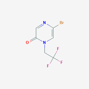 molecular formula C6H4BrF3N2O B2523234 5-溴-1-(2,2,2-三氟乙基)吡嗪-2-酮 CAS No. 1935211-47-4