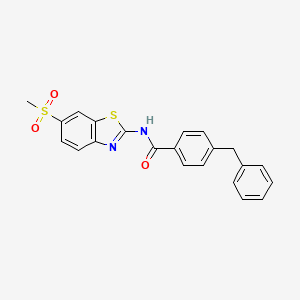 4-benzyl-N-(6-(methylsulfonyl)benzo[d]thiazol-2-yl)benzamide