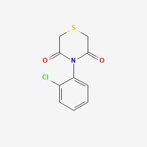 molecular formula C10H8ClNO2S B2523244 4-(2-氯苯基)硫代吗啉-3,5-二酮 CAS No. 338421-18-4