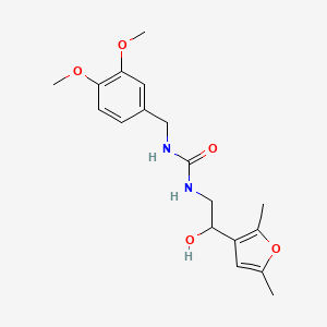 molecular formula C18H24N2O5 B2523246 1-[(3,4-Dimethoxyphenyl)methyl]-3-[2-(2,5-dimethylfuran-3-yl)-2-hydroxyethyl]urea CAS No. 2319841-56-8