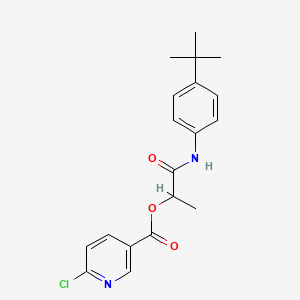 molecular formula C19H21ClN2O3 B2523269 [1-(4-Tert-butylanilino)-1-oxopropan-2-yl] 6-chloropyridine-3-carboxylate CAS No. 926139-62-0