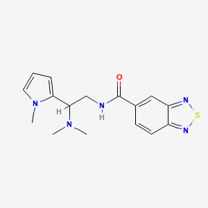 molecular formula C16H19N5OS B2523272 N-(2-(dimethylamino)-2-(1-methyl-1H-pyrrol-2-yl)ethyl)benzo[c][1,2,5]thiadiazole-5-carboxamide CAS No. 1211328-30-1