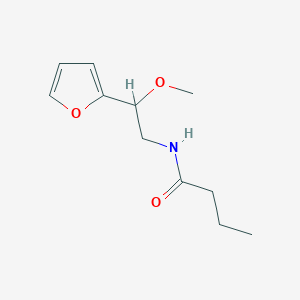 molecular formula C11H17NO3 B2523274 N-(2-(furan-2-yl)-2-methoxyethyl)butyramide CAS No. 1795359-48-6