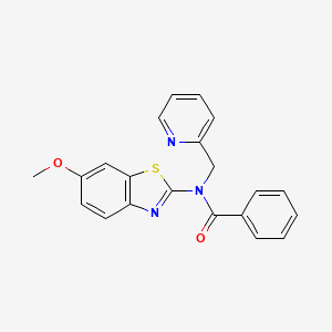 molecular formula C21H17N3O2S B2523276 N-(6-methoxybenzo[d]thiazol-2-yl)-N-(pyridin-2-ylmethyl)benzamide CAS No. 899735-61-6