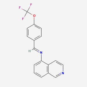 molecular formula C17H11F3N2O B2523277 N-{(E)-[4-(三氟甲氧基)苯基]亚甲基}-5-异喹啉胺 CAS No. 866150-38-1