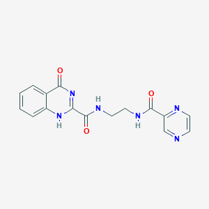 4-oxo-N-[2-(pyrazine-2-carbonylamino)ethyl]-1H-quinazoline-2-carboxamide