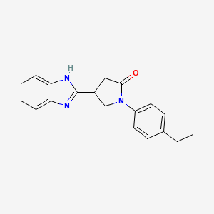 molecular formula C19H19N3O B2523282 4-(1H-benzimidazol-2-yl)-1-(4-ethylphenyl)pyrrolidin-2-one CAS No. 847394-57-4