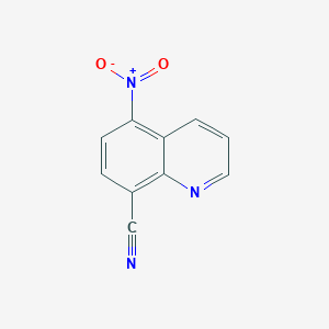 molecular formula C10H5N3O2 B2523283 5-硝基喹啉-8-碳腈 CAS No. 205046-59-9