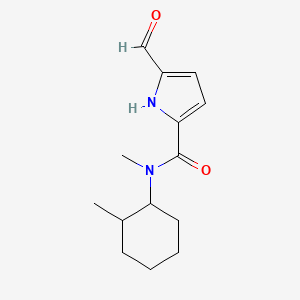 molecular formula C14H20N2O2 B2523289 5-formyl-N-methyl-N-(2-methylcyclohexyl)-1H-pyrrole-2-carboxamide CAS No. 1808838-29-0