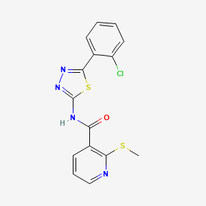 N-[5-(2-chlorophenyl)-1,3,4-thiadiazol-2-yl]-2-(methylsulfanyl)pyridine-3-carboxamide