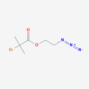 molecular formula C6H10BrN3O2 B2523303 2-Bromoisobutyric acid 2-azidoethyl ester CAS No. 1120364-53-5