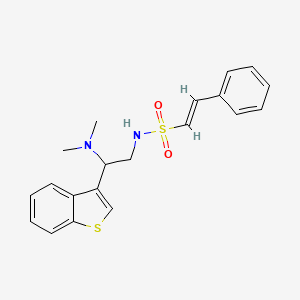 molecular formula C20H22N2O2S2 B2523305 (E)-N-(2-(benzo[b]thiophen-3-yl)-2-(dimethylamino)ethyl)-2-phenylethenesulfonamide CAS No. 2035000-51-0