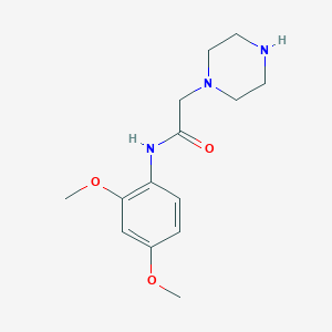 molecular formula C14H21N3O3 B2523310 N-(2,4-dimethoxyphenyl)-2-(piperazin-1-yl)acetamide CAS No. 946666-19-9
