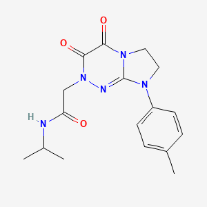 molecular formula C17H21N5O3 B2523315 2-(3,4-二氧代-8-(对甲苯基)-3,4,7,8-四氢咪唑并[2,1-c][1,2,4]三嗪-2(6H)-基)-N-异丙基乙酰胺 CAS No. 941891-65-2