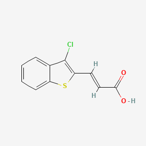 molecular formula C11H7ClO2S B2523316 3-(3-Chloro-1-benzothiophen-2-yl)prop-2-enoic acid CAS No. 2112766-33-1