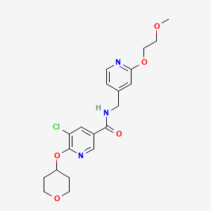 5-chloro-N-((2-(2-methoxyethoxy)pyridin-4-yl)methyl)-6-((tetrahydro-2H-pyran-4-yl)oxy)nicotinamide