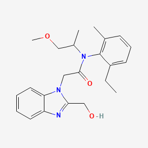 N-(2-ethyl-6-methylphenyl)-2-[2-(hydroxymethyl)-1H-1,3-benzodiazol-1-yl]-N-(1-methoxypropan-2-yl)acetamide