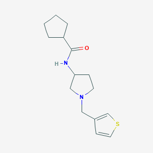 N-{1-[(thiophen-3-yl)methyl]pyrrolidin-3-yl}cyclopentanecarboxamide