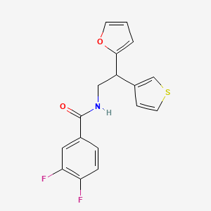 3,4-difluoro-N-[2-(furan-2-yl)-2-(thiophen-3-yl)ethyl]benzamide