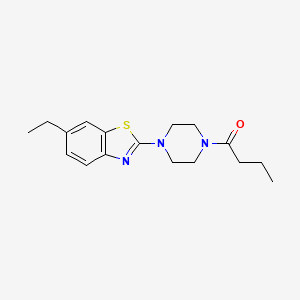 molecular formula C17H23N3OS B2523337 1-(4-(6-Etilbenzo[d]tiazol-2-il)piperazin-1-il)butan-1-ona CAS No. 897468-52-9