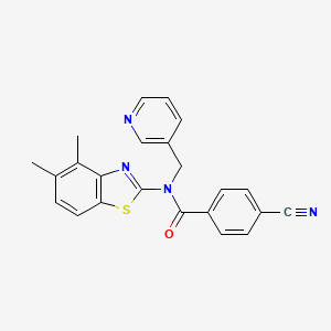 4-cyano-N-(4,5-dimethylbenzo[d]thiazol-2-yl)-N-(pyridin-3-ylmethyl)benzamide